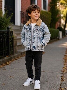 Levi's Boys Sherpa Trucker Long Sleeve Jacket